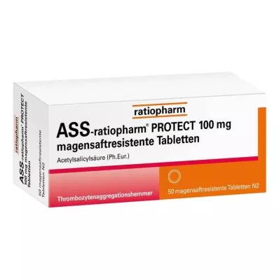 ASS-ratiopharm PROTECT 100 mg enterische tabletten, 50 st