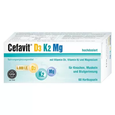 CEFAVIT D3 K2 Mg 4.000 I.U. harde capsules, 60 st