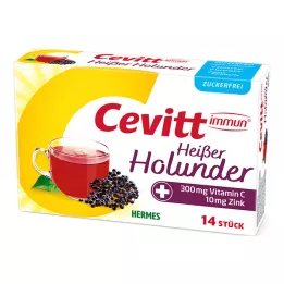 Cevitt immuun warm vlierbes suikervrij granulaat, 14 st