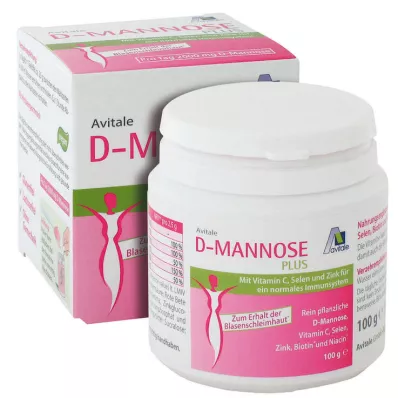 D-MANNOSE PLUS 2000 mg poeder met vitaminen en mineralen, 100 g
