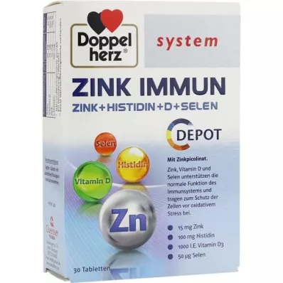 DOPPELHERZ Zink Immuunsysteem Tabletten, 30 Capsules
