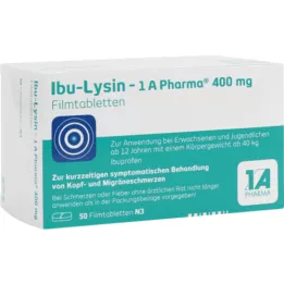 IBU-LYSIN 1A Pharma 400 mg Filmomhulde Tabletten, 50 Capsules