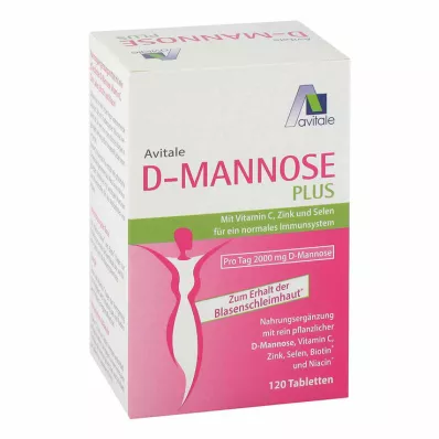 D-Mannose Plus 2000 mg tabletten met vitamine en mineraal, 120 stuks