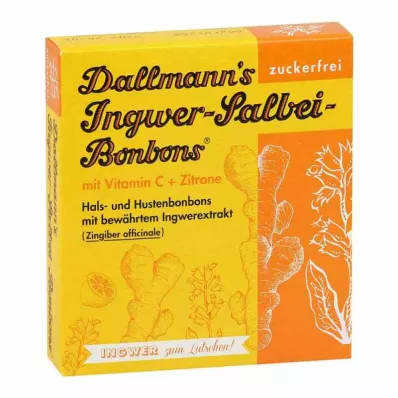 Dallmann`s gember-salie snoepjes, 37 g Dallmann`s gember-salie snoepjes, 37 g