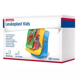 LEUKOPLAST Kinderstrips 38x63mm/19x56mm elk 50 stuks, 100 stuks