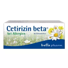 Cetirizine bèta filmomhulde tabletten voor allergieën, 90 stuks