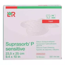 Suprasorb P sensitief PU-schuimhiel borium.23,5x25, 10 st