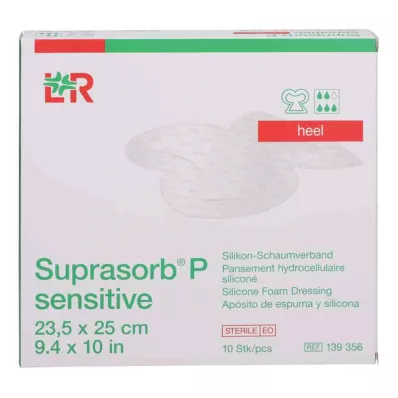 Suprasorb P sensitief PU-schuimhiel borium.23,5x25, 10 st