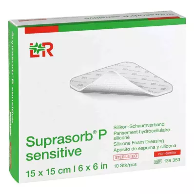 SUPRASORB P gevoelig PU-Schuim v.non-bor.15x15cm, 10 stuks