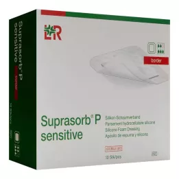 SUPRASORB P gevoelig PU-Foamrand 5x5cm, 10 stuks