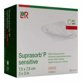 SUPRASORB P gevoelig PU-Schaumv.bor.lite 7,5x7,5, 10 st
