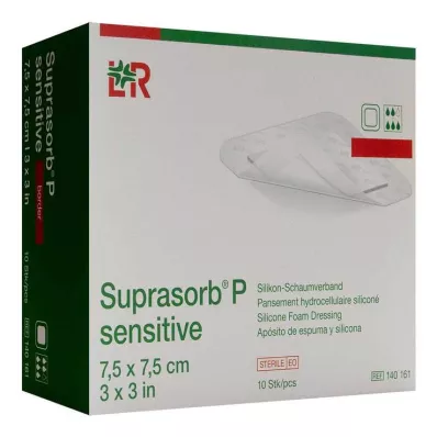SUPRASORB P gevoelig PU-Schaumv.bor.lite 7,5x7,5, 10 st