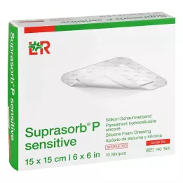 SUPRASORB P gevoelig PU-Schuim v.bor.lite 15x15cm, 10 stuks