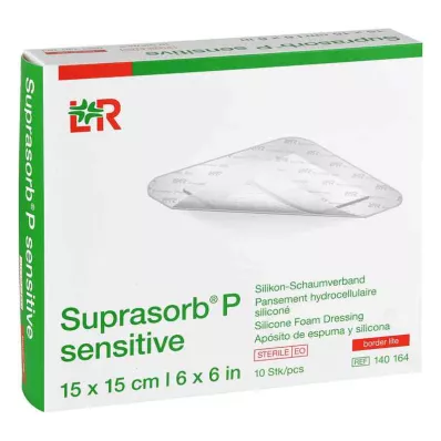 SUPRASORB P gevoelig PU-Schuim v.bor.lite 15x15cm, 10 stuks