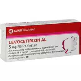 LEVOCETIRIZIN AL 5 mg filmomhulde tabletten, 20 stuks