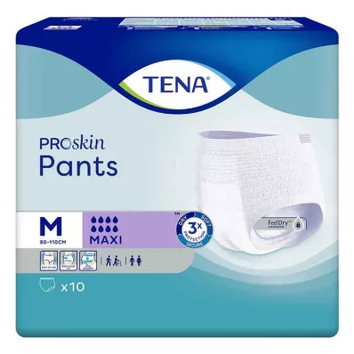 TENA PANTS maxi M wegwerpbroek, 10 stuks TENA PANTS maxi M wegwerpbroek, 10 stuks