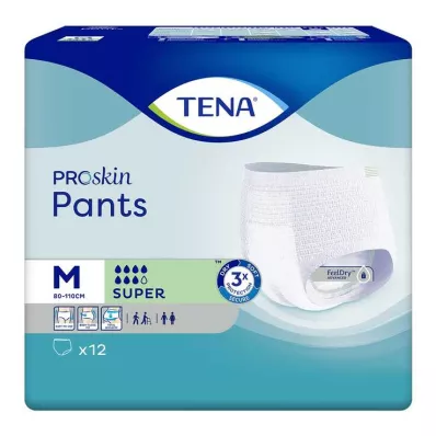 TENA Broekjes Super M wegwerpbroekjes voor incontinentie, 12 stuks TENA Broekjes Super M wegwerpbroekjes voor incontinentie, 12 stuks