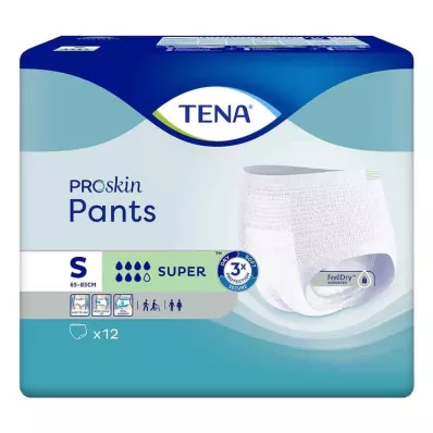 TENA Broekjes Super S wegwerpbroekjes voor incontinentie, 12 stuks TENA Broekjes Super S wegwerpbroekjes voor incontinentie, 12 stuks