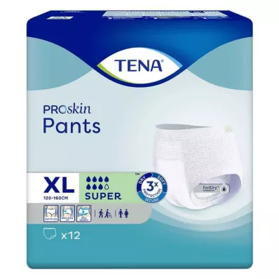 TENA Broekjes Super XL Wegwerpbroekjes voor incontinentie, 12 stuks TENA Broekjes Super XL Wegwerpbroekjes voor incontinentie, 12 stuks
