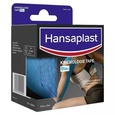 Hansaplast Sport Kinesiologie Tape 5 cm x 5 m blauw, 1 stuk Hansaplast Sport Kinesiologie Tape 5 cm x 5 m blauw, 1 stuk