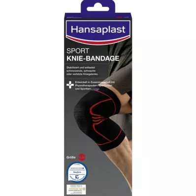 HANSAPLAST Sport kniebandage maat M, 1 st