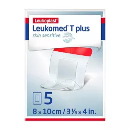 LEUKOMED T plus huidgevoelig steriel 8x10 cm, 5 st