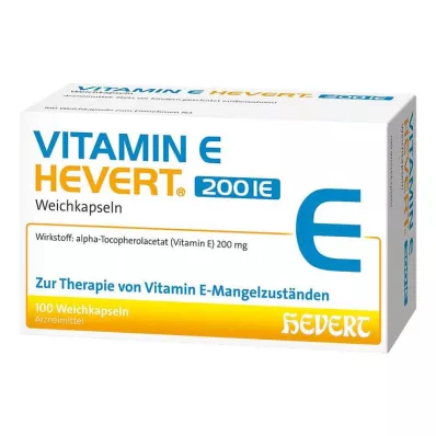 VITAMIN E HEVERT 200 I.E. zachte capsules, 100 st VITAMIN E HEVERT 200 I.E. zachte capsules, 100 st