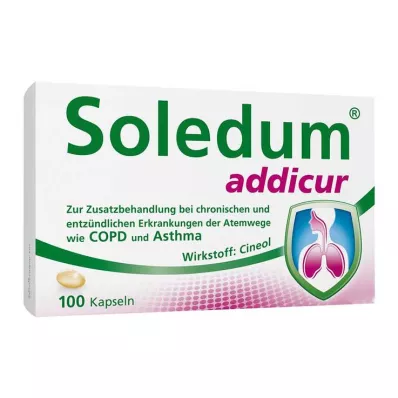 Soledum addicur 200 mg maagsapresistente zachte capsules, 100 stuks