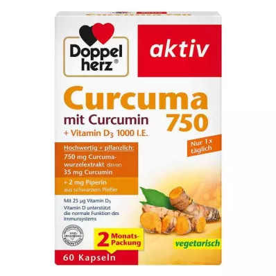 Doppelherz Curcuma 750 capsules, 60 stuks Doppelherz Curcuma 750 capsules, 60 stuks