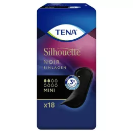 TENA SILHOUETTE Inzetstukken mini noir, 18 stuks