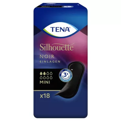 TENA SILHOUETTE Inzetstukken mini noir, 18 stuks