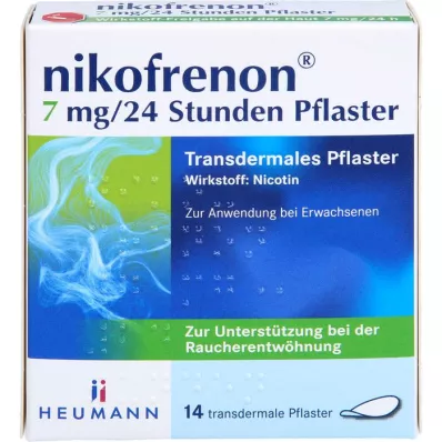 NIKOFRENON 7 mg/24 uur transdermale pleister, 14 stuks