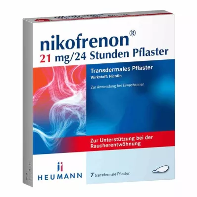 NIKOFRENON 21 mg/24 uur transdermale pleister, 7 stuks