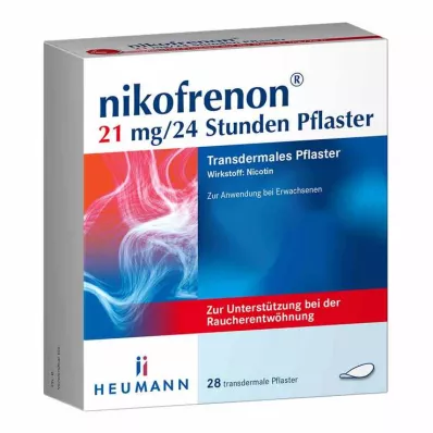 NIKOFRENON 21 mg/24 uur transdermale pleister, 28 stuks NIKOFRENON 21 mg/24 uur transdermale pleister, 28 stuks