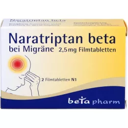 NARATRIPTAN bèta voor migraine 2,5 mg filmomhulde tabletten, 2 st