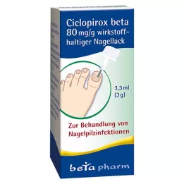 CICLOPIROX bèta 80 mg/g actief ingrediënt nagellak, 3,3 ml