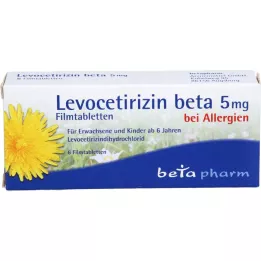 LEVOCETIRIZIN bèta 5 mg filmomhulde tabletten, 6 st