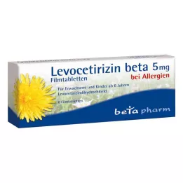 LEVOCETIRIZIN bèta 5 mg filmomhulde tabletten, 6 st