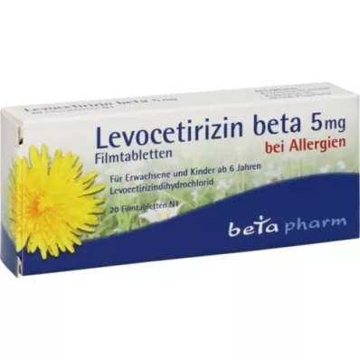LEVOCETIRIZIN bèta 5 mg filmomhulde tabletten, 20 st