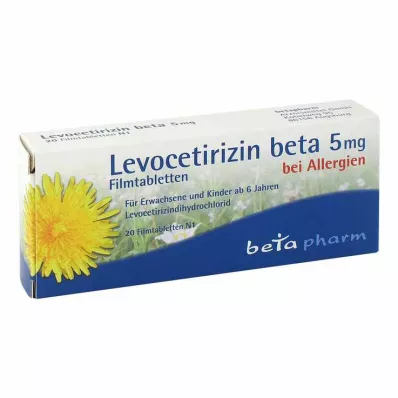 LEVOCETIRIZIN bèta 5 mg filmomhulde tabletten, 20 st LEVOCETIRIZIN bèta 5 mg filmomhulde tabletten, 20 st