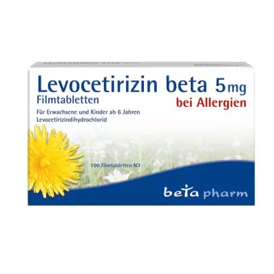 LEVOCETIRIZIN bèta 5 mg filmomhulde tabletten, 100 st LEVOCETIRIZIN bèta 5 mg filmomhulde tabletten, 100 st