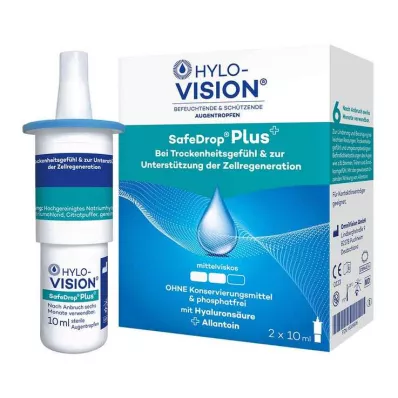HYLO-VISION SafeDrop Plus oogdruppels, 2X10 ml HYLO-VISION SafeDrop Plus oogdruppels, 2X10 ml