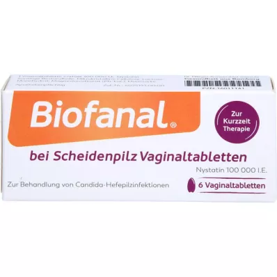 BIOFANAL voor vaginale mycose 100 000 I.U. vaginale tab, 6 st