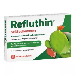 Refluhin tegen maagzuur kauwbare fruittabletten, 16 st