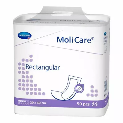 Molicare rechthoekig 4 druppels 20x60 cm, 50 st Molicare rechthoekig 4 druppels 20x60 cm, 50 st