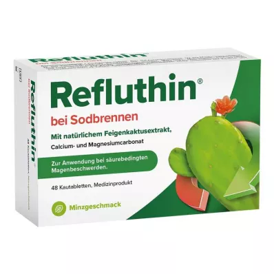 Refluhin tegen brandend maagzuur kauwtabletten mint, 48 st Refluhin tegen brandend maagzuur kauwtabletten mint, 48 st