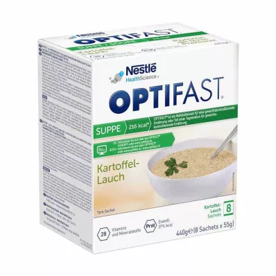 OPTIFAST Soepaardappel Prei Poeder, 8X55 g