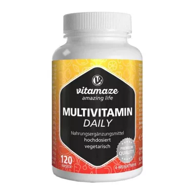 Multivitamine Dagelijks zonder jodium vegetarische capsules, 120 stuks Multivitamine Dagelijks zonder jodium vegetarische capsules, 120 stuks