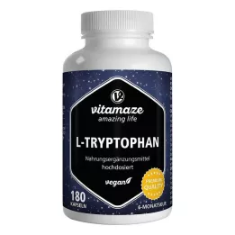 L-TRYPTOPHAN 500 mg veganistische capsules met hoge dosering, 180 stuks