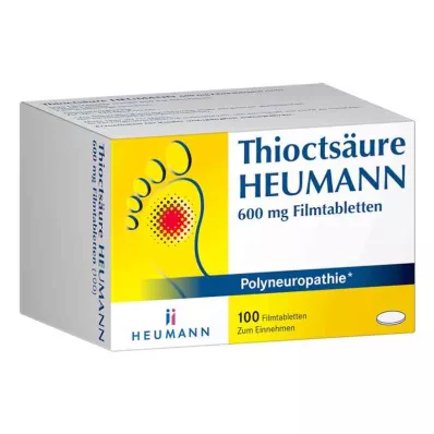 THIOCTSÄURE HEUMANN 600 mg filmomhulde tabletten, 100 stuks THIOCTSÄURE HEUMANN 600 mg filmomhulde tabletten, 100 stuks